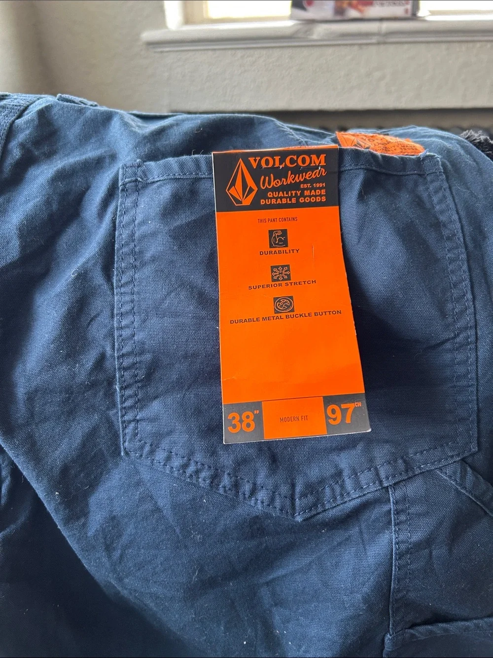 Volcom Men's Blue Cargo Shorts with Utility Pockets